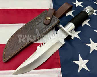 D2 Steel Hunting Knife, handmade knife, commando knife, Bushcraft knife, camping knife, personalized knife, full tang knife, gift for him,