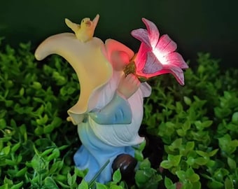 Small Gnome with Flower