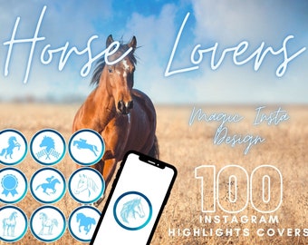 Horse Lovers Instagram Story Highlights Icons Covers | Instagram Highlights | 30 covers | Icons | Horse Rider Riding Racing Horses