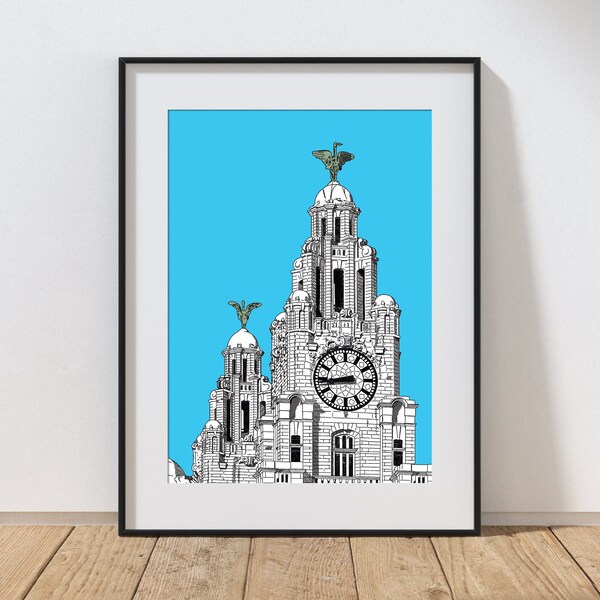 Royal Liver Building Liverpool #2 Art Poster Print *Digital Download* Printable Art A2 A3 A4