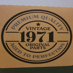 Vintage Logo Card, Blank Inside, Original Parts, Premium Quality