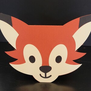 Carte d'anniversaire renard, intérieur vierge, renard, chien, mignon, noir, blanc, orange, pour tous les âges