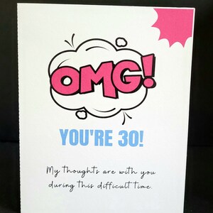 OH MON DIEU! Vous avez 30 ans, Blank Inside, Anniversaire, Drôle, Humour