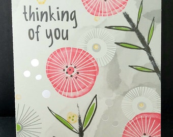 Thinking Of You Card, Blank Inside, Sympathy, Missing, Friends, Funerals