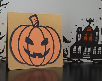 Jack-O-Lantern Halloween Card, Blank Inside, For All Ages