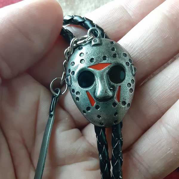 Hockey Mask Horror Bolo Tie