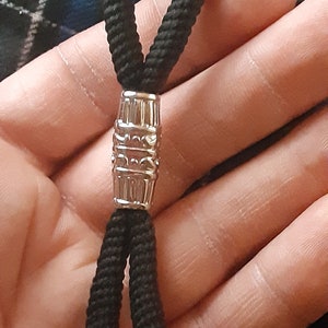 Metal Tube Bead Bolo Tie