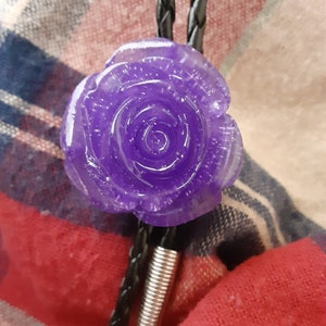 Vintage Rose Bolo Tie, Handmade Bolo Tie