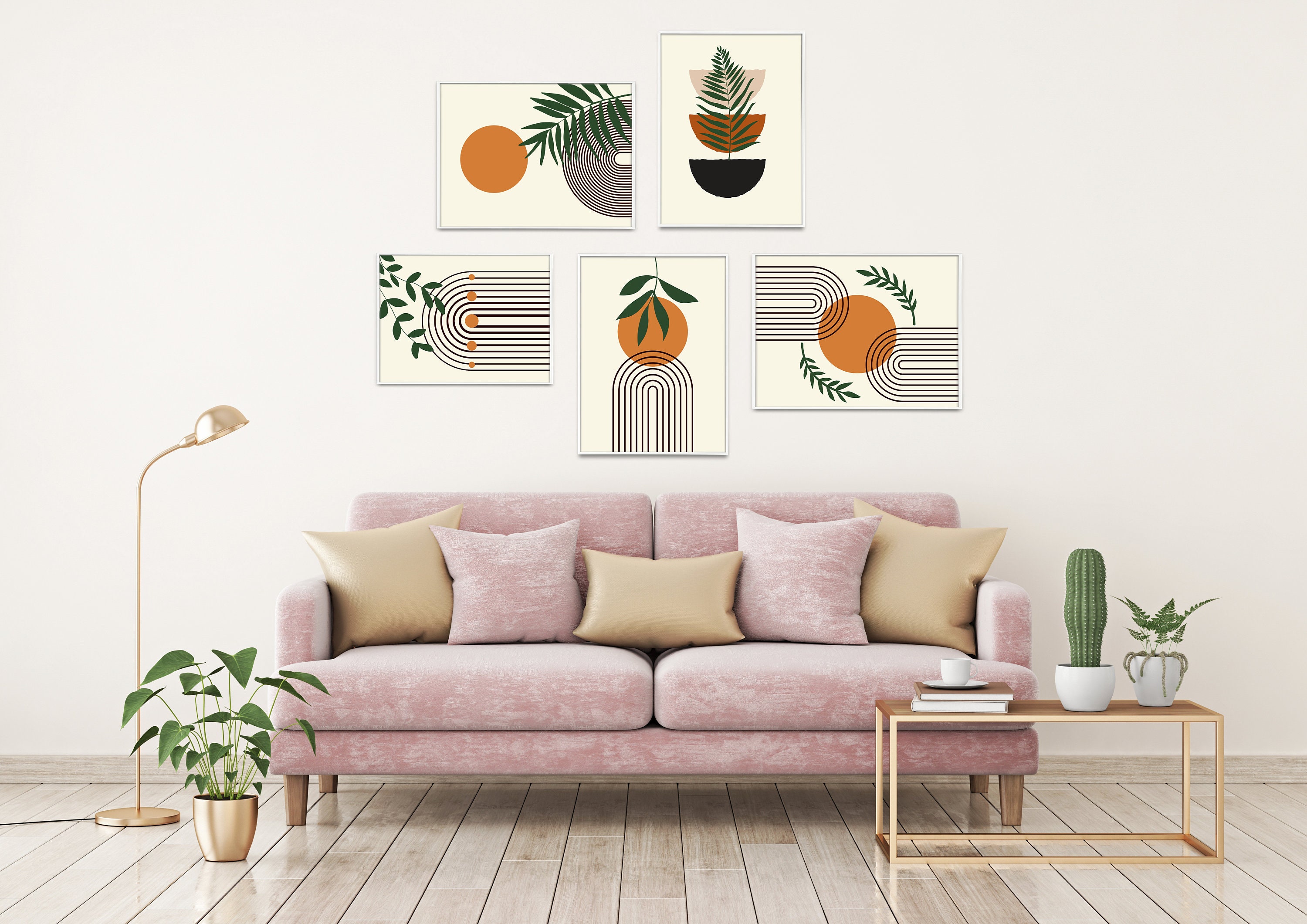 Wohnzimmer Wand Kunstdrucke Galerie Wand Kunst-Set abstrakte | Etsy