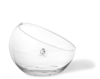 Large Open Terrarium Glass Vessel | Angled Glass Bowl | Succulent and Cacti Planter | Flower Vase | Decorative Vase | Home Decoration | 16cm