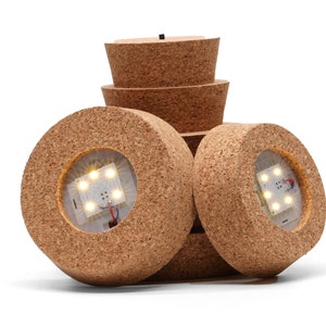 Terrarium Cork with Light Various Sizes Cork Lid Stopper Large Size Corks Cork Bung Cork Plug for Glass Vases Jars Terrarium Light image 6