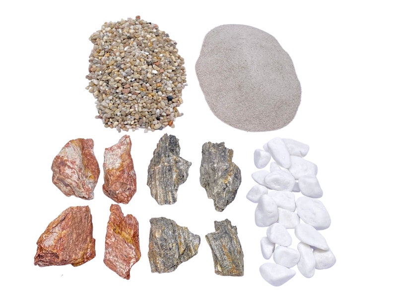 Decorative Rocks Set For Terrariums Pebbles Rocks Sand Etsy