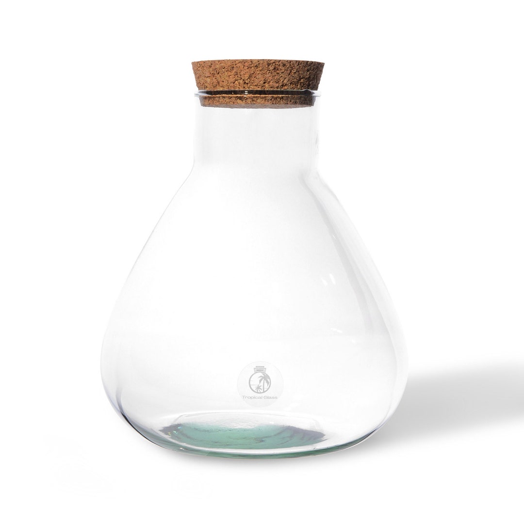 Terrarium Glass 24 Cm With Cork Lid Conical Flask Terrarium Container