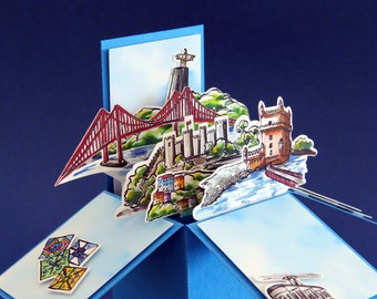 Lisbon Pop-Up Box Card | Pop Up Box | Lisbon Card | Special Gift