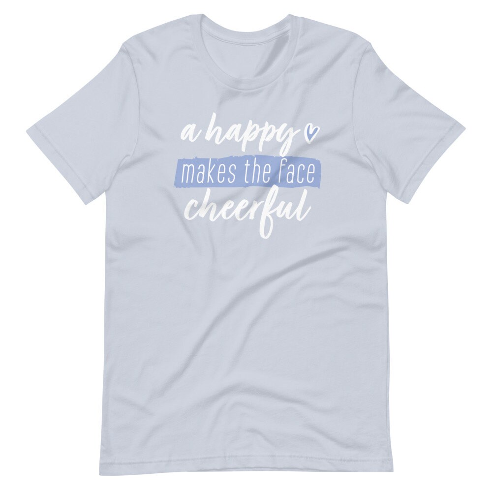 A Happy Heart Makes the Face Cheerful Proverbs 15 13 NIV Etsy