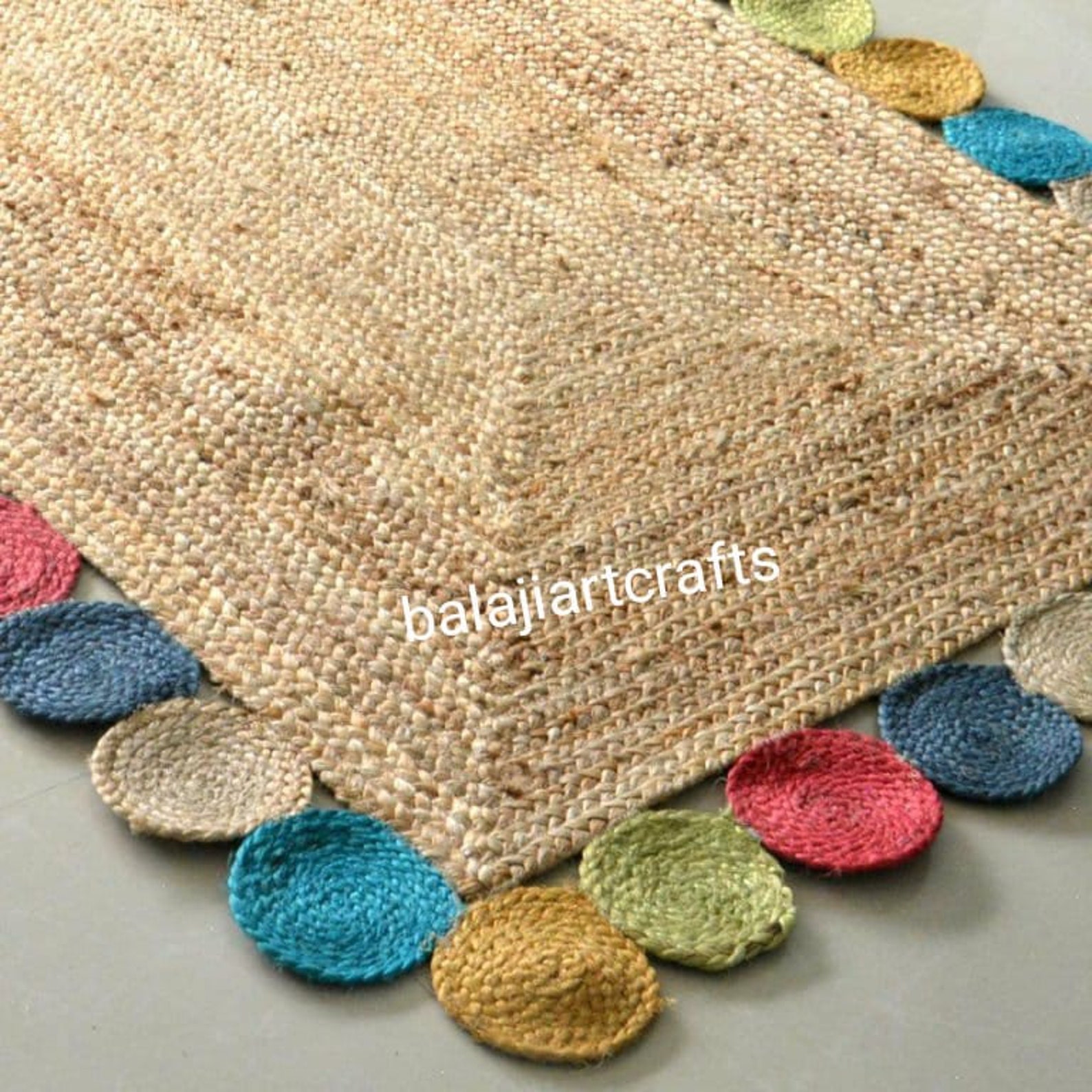 Handbraided Natural Jute Rug Custom Size Jute Rug Jute Area Etsy