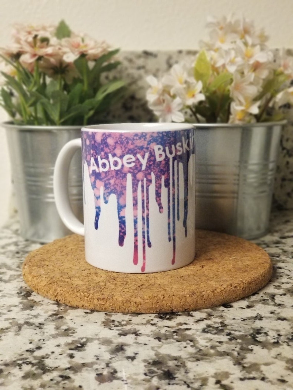 Personalized Paint Drip Mug Etsy
