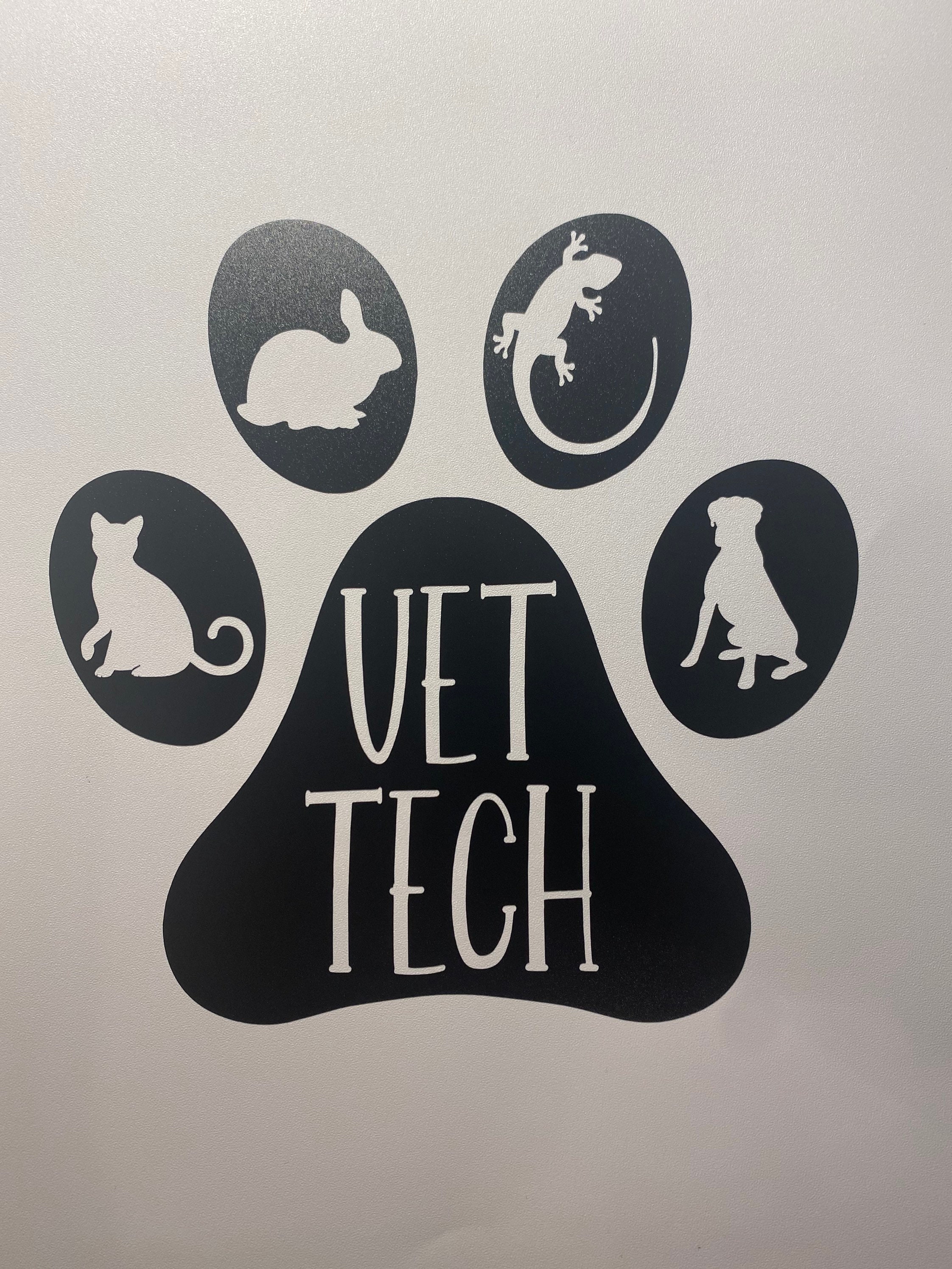 Vet Tech Paw Print // ENVÍO GRATIS // De de vinilo Etsy