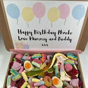 Pick 'n Mix Sweets Gift Box - Jelly Sweets - 850g Retro Sweets Mixed Pick &  Mix Selection Retro Candy Hamper Gift Box, Birthday, Valentines - Heavenly