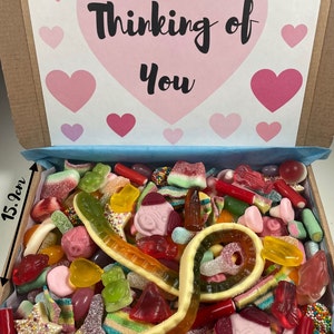 ANY OCCASION Personalised Sweet Box, Pick and Mix Sweets, Letterbox Sweets Box, Retro Sweets Gift Box, Thank you, Good Luck, Congratulations