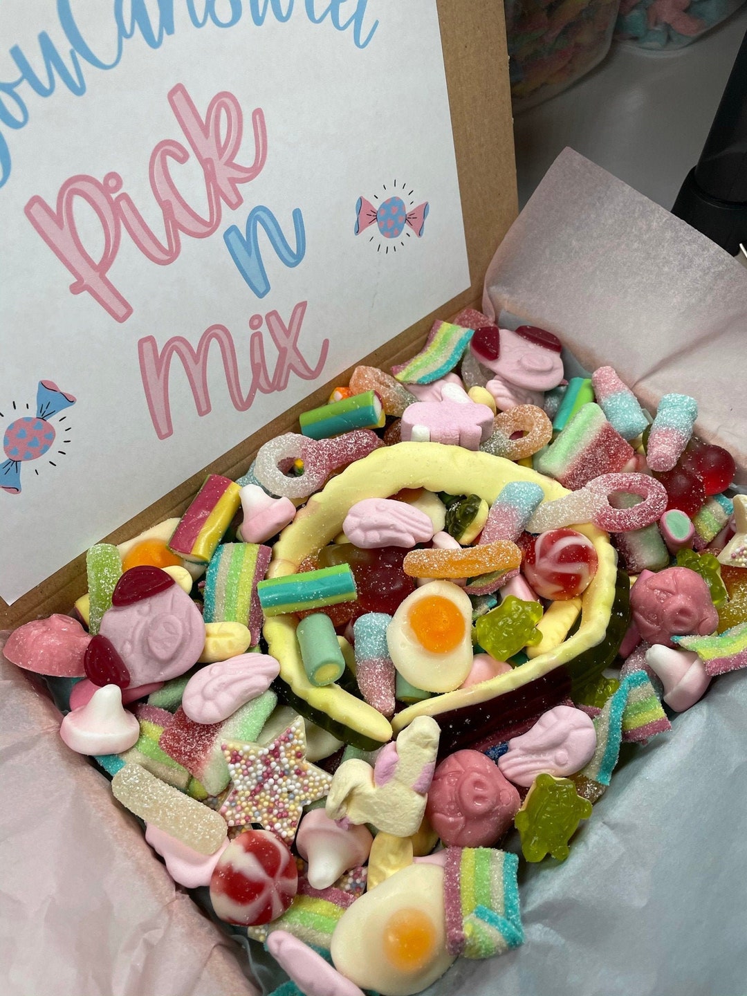 PICK N MIX Sweet Box Made to Order Letterbox Sweets Gift present Birthday Party Christmas Easter