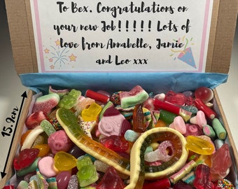 CONGRATULATIONS Sweet Box - Pick n Mix - Celebration - Well Done- New Job - Made to Order Letterbox Sweets