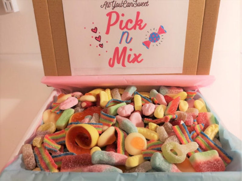 PICK 'N' MIX Sweet Box - Personalise for free - Made to order - Letterbox Sweets - Gift -Present - Birthday - Party - Christmas - Teacher 