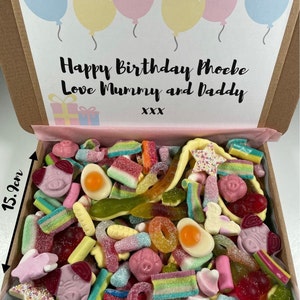 BIRTHDAY Sweet Box Pick N Mix - Letter Box Sweets - Personalised - Birthday Sweets - Party