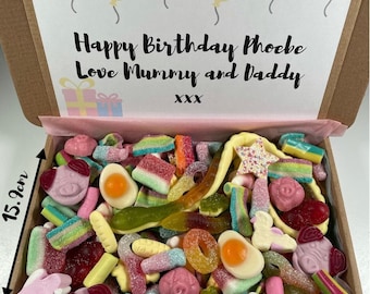 BIRTHDAY Sweet Box Pick N Mix - Letter Box Sweets - Personalised - Birthday Sweets - Party