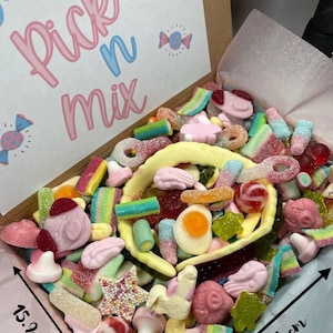 PICK N MIX Sweet Box, Personalised Sweet Box, Letterbox Candy Gift, Sweet Box Gifts, Letterbox Sweets