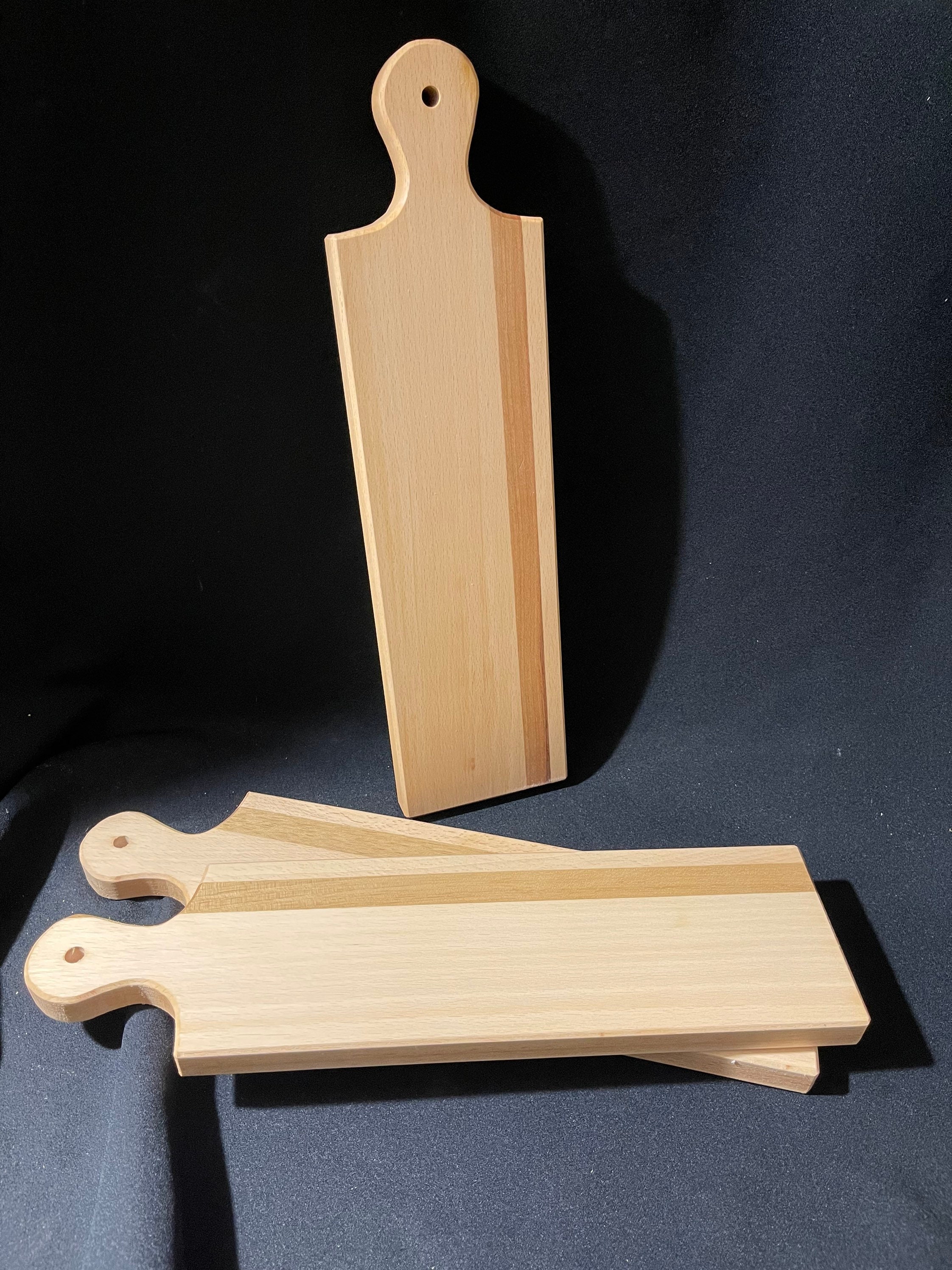 Planche à Découper Saucisson en Bois de Hêtre et Noyer