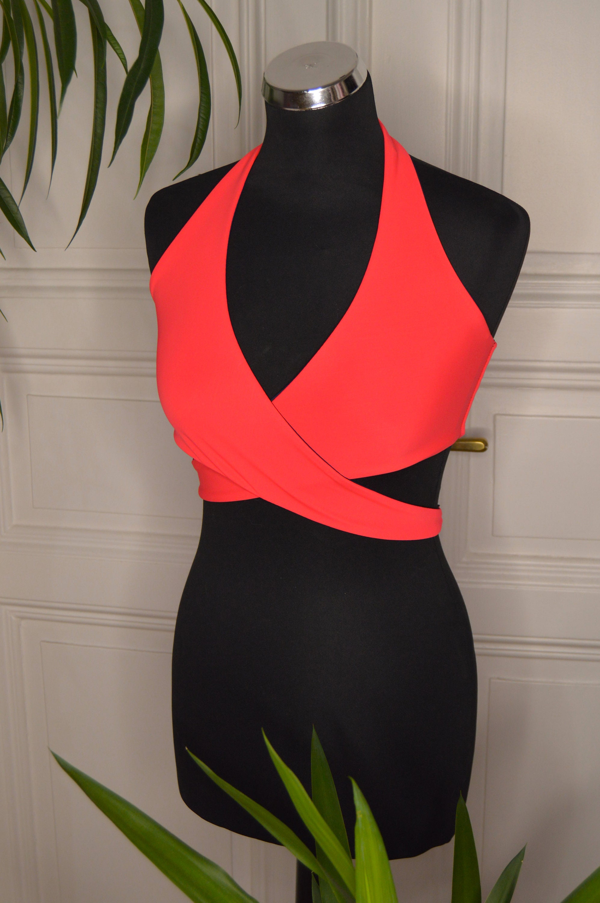 Reversible Seamless Halter Bikini Wrap Top Sewing Pattern Etsy