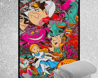 Alice In Wonderland Blanket Etsy