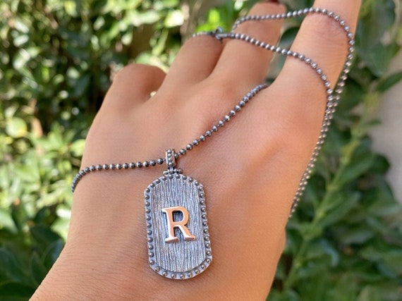 Mens dog sale tags silver