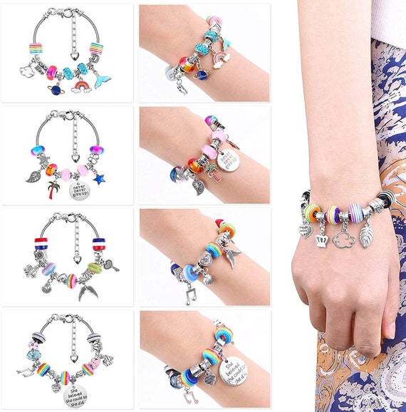 DIY Charm Bracelets85 Pcs Charm Bracelet Making KitChoose Etsy