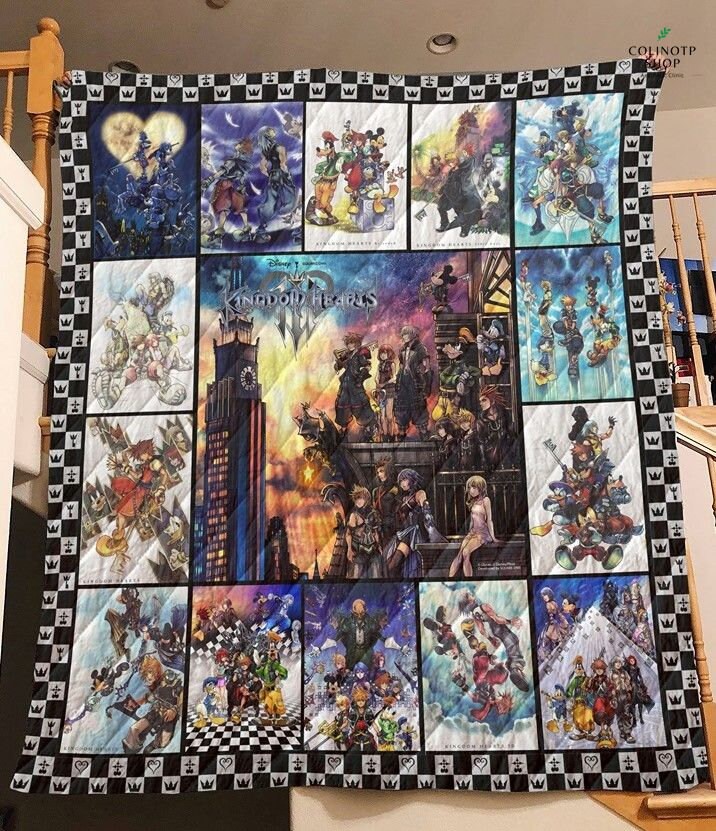 Kingdom Hearts Quilt Blanket Video Games Poster Sofa Bedding Etsy