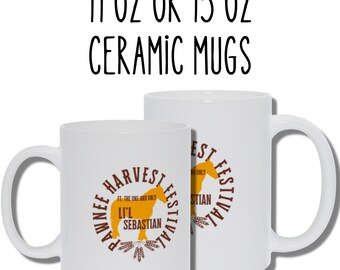 Pawnee Harvest Festival Souvenir Mug ft. L'il Sebastian Mug Parks & Recreation Fanart Ceramic Coffee Miniature Horse