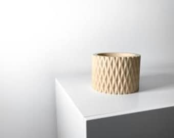 Diamond Relief Planter | 3D Printed Modern Plant Pot