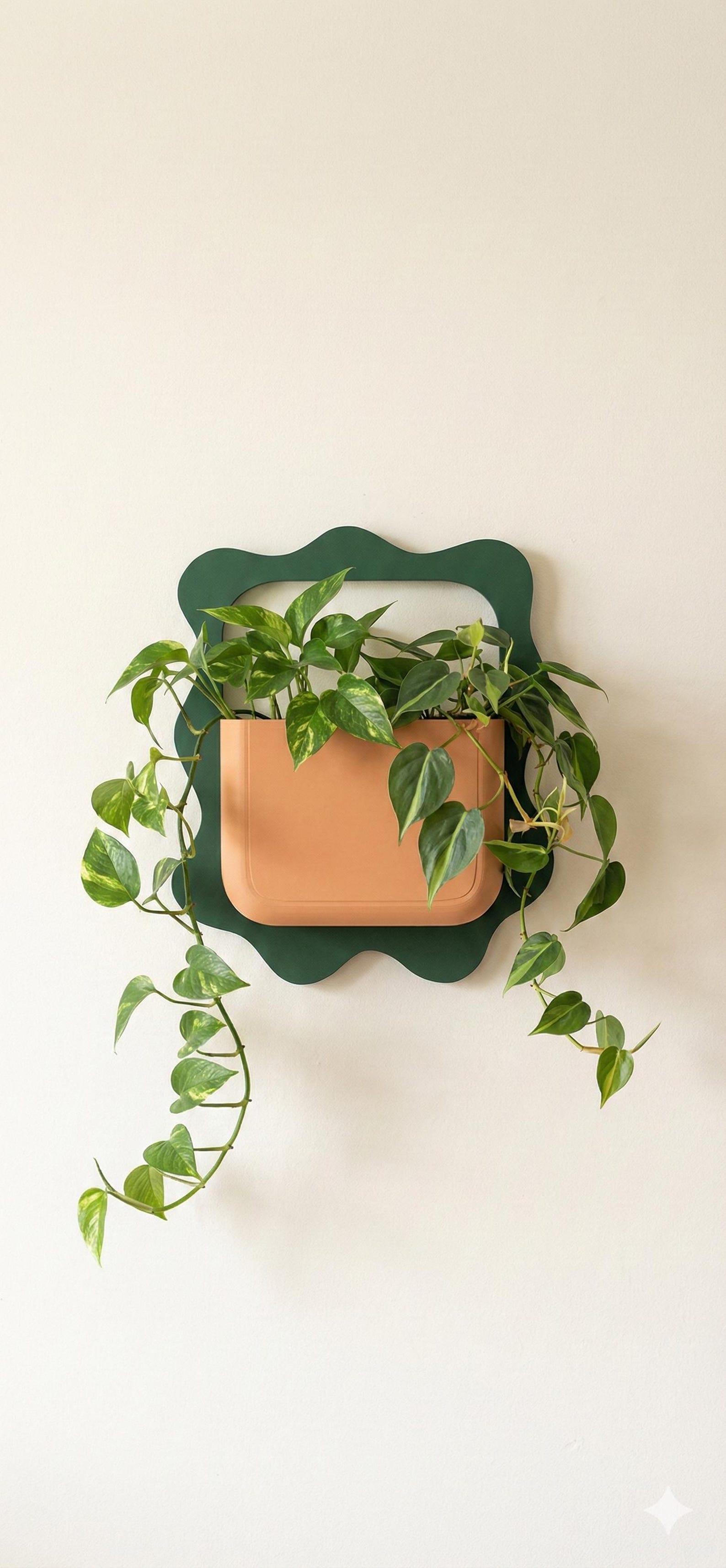 Boho Wall Planter: A Touch of Nature, Elevated - Pine Green/Clay