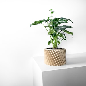 The Wiron Planter | Modern Spiral 3D Printed Planter with Drainage | Minimalist Home Decor | Eco-Friendly Plastic | 2&quot;, 3&quot;, 4&quot; Sizes