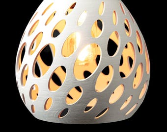 BUB Pendant Light – Organic Oval Cutout 3D Printed Accent Lamp Shade