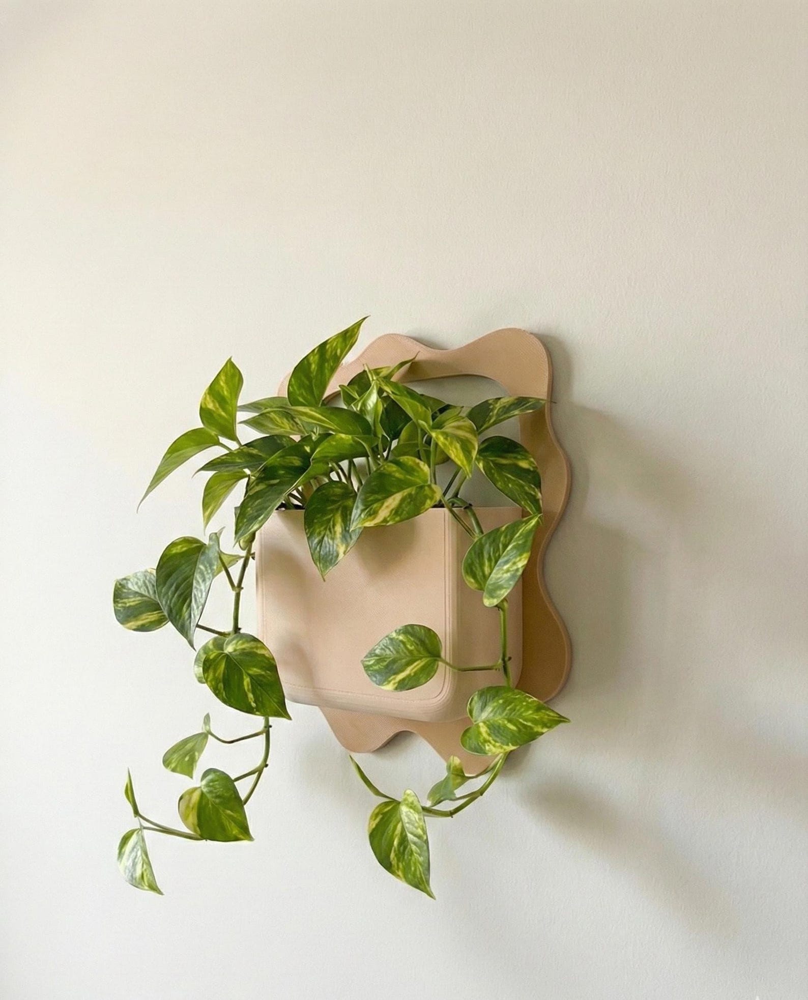 Boho Wall Planter: A Touch of Nature, Elevated - Light Brown/Peanut