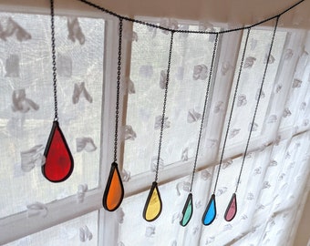 Rainbow Tear Drop Suncatcher (for 50% off read description)