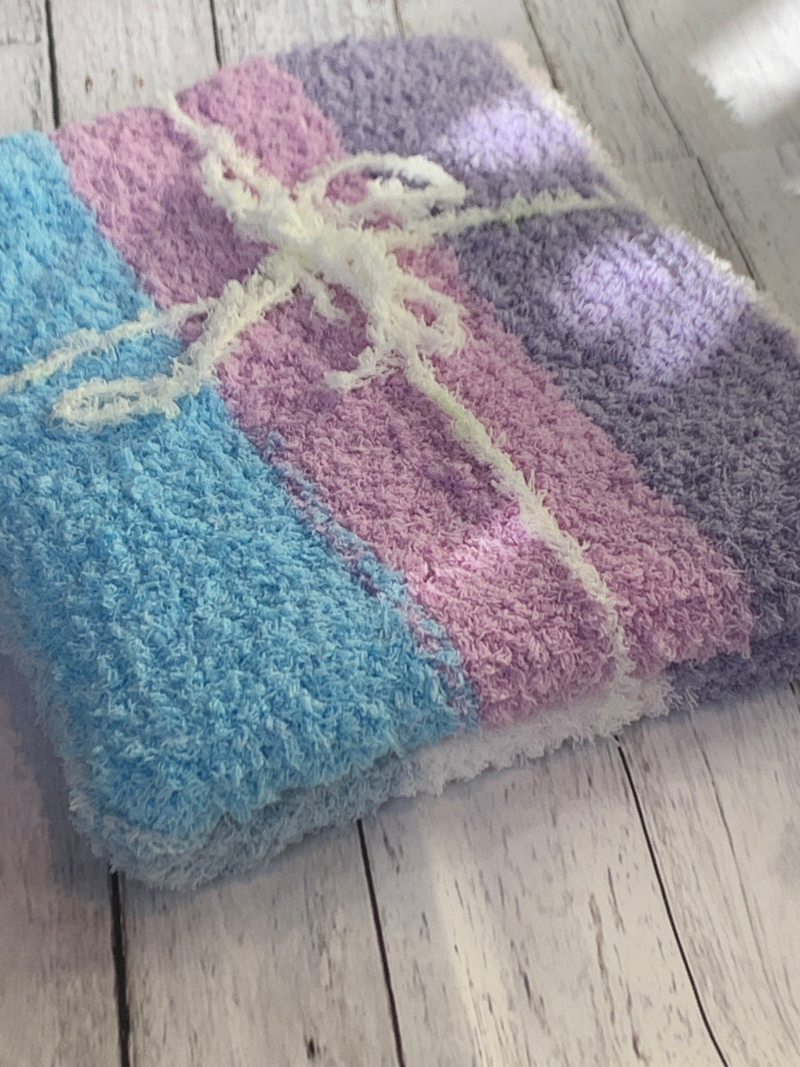 Super Soft Pink and Blue Baby Blanket Etsy
