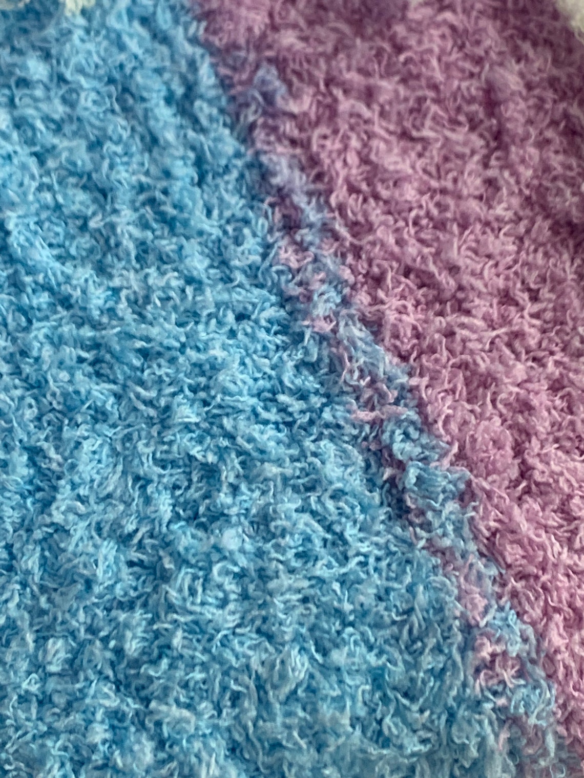 Super Soft Pink and Blue Baby Blanket Etsy