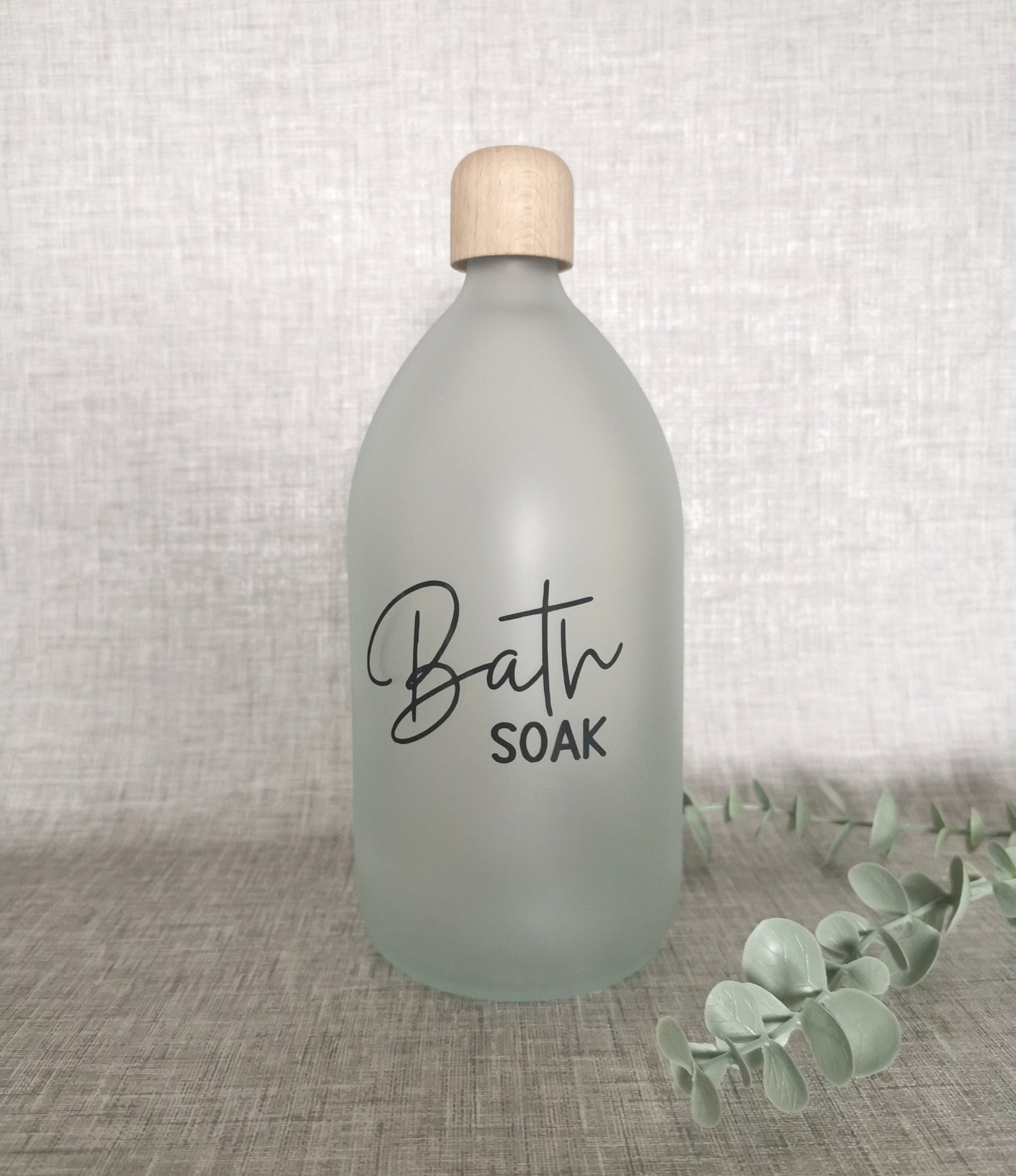 1000ml/1 Litre Frosted Ice White Glass Bottle Refillable Etsy UK