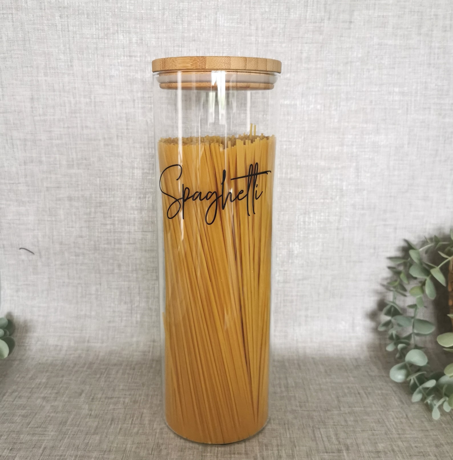 Glass Spaghetti Pasta Jar Cereal Baking 2 Litre 2000ml Etsy UK