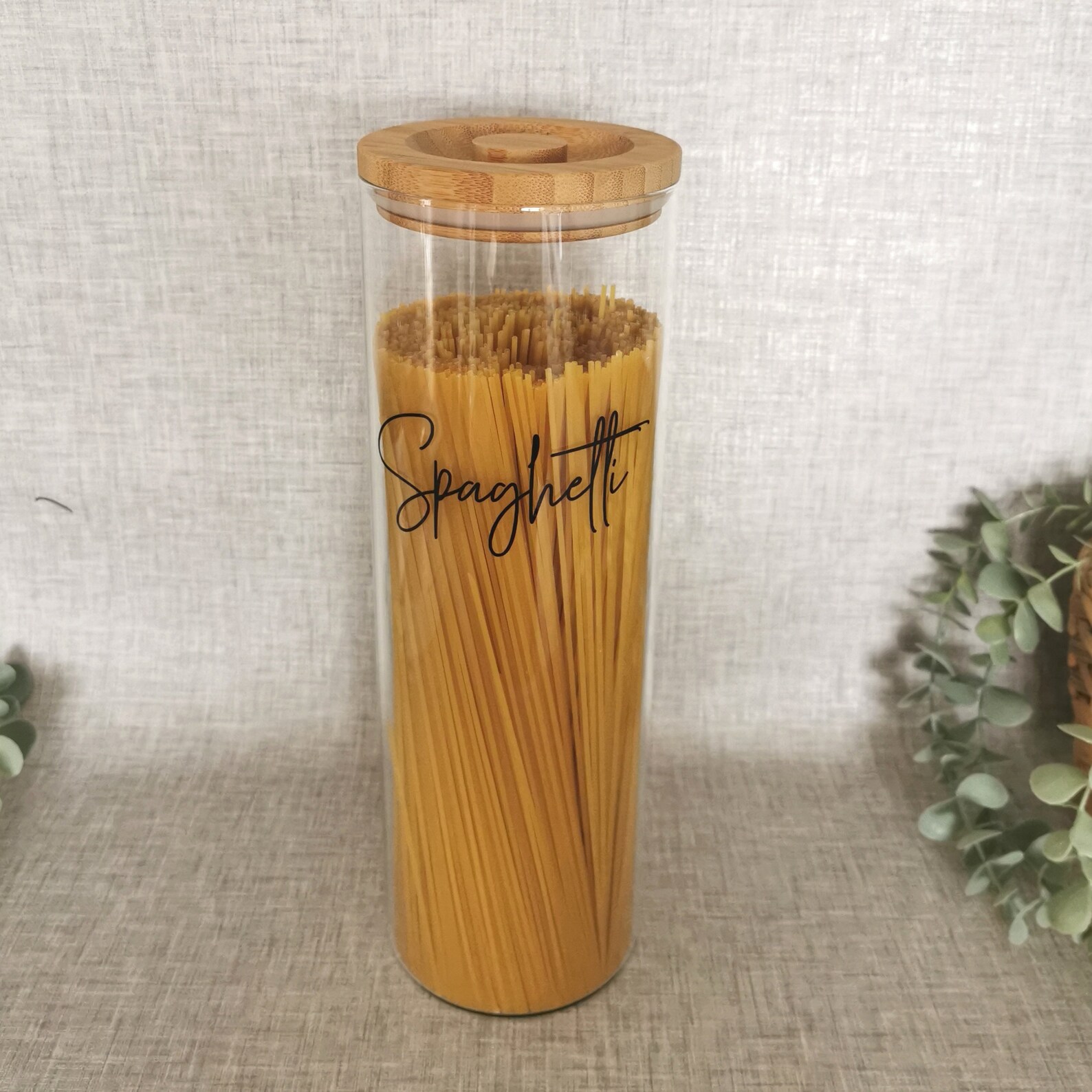 Glass Spaghetti Pasta Jar Cereal Baking 2 Litre 2000ml Etsy UK