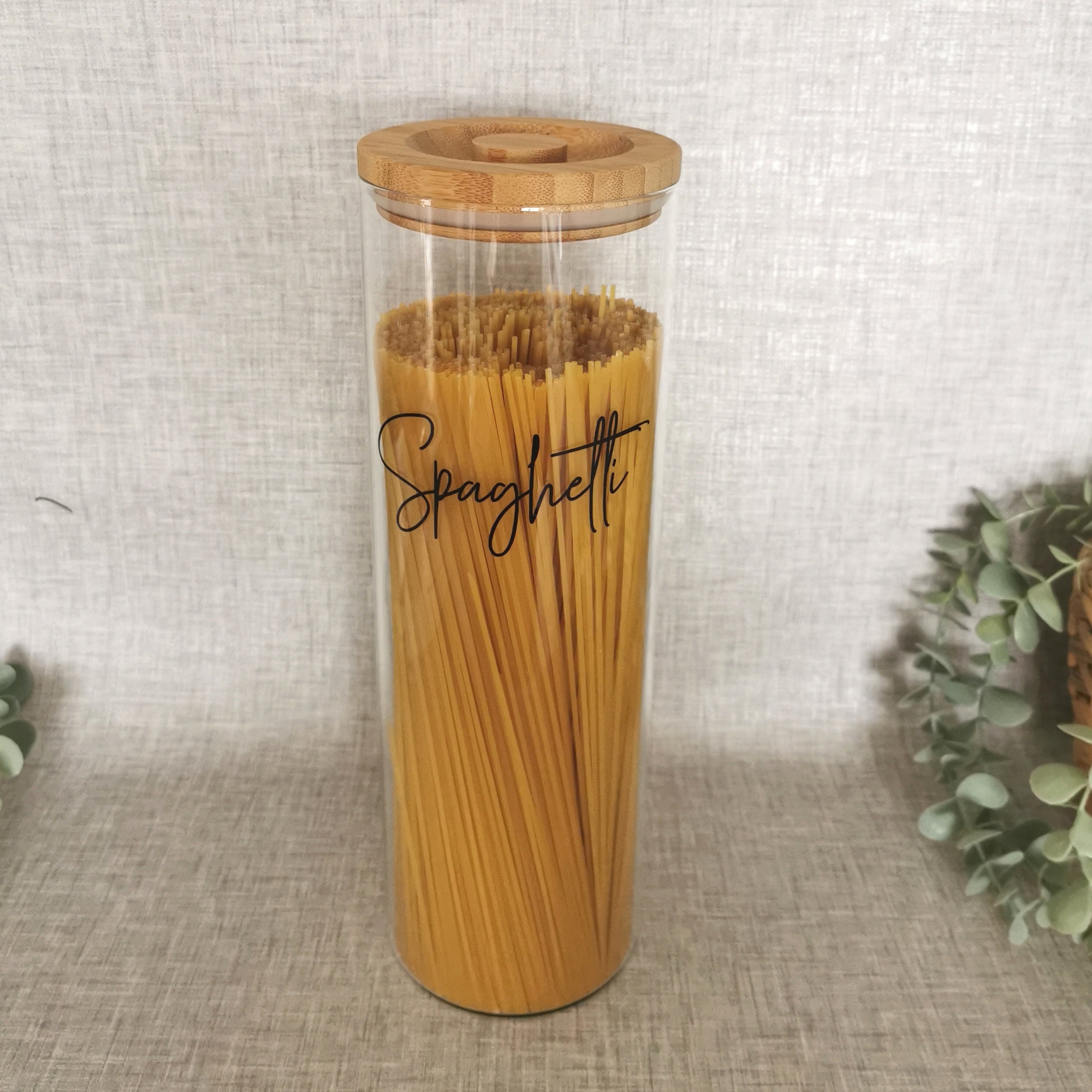 Glass Spaghetti Pasta Jar Cereal Baking 2 Litre 2000ml Etsy UK