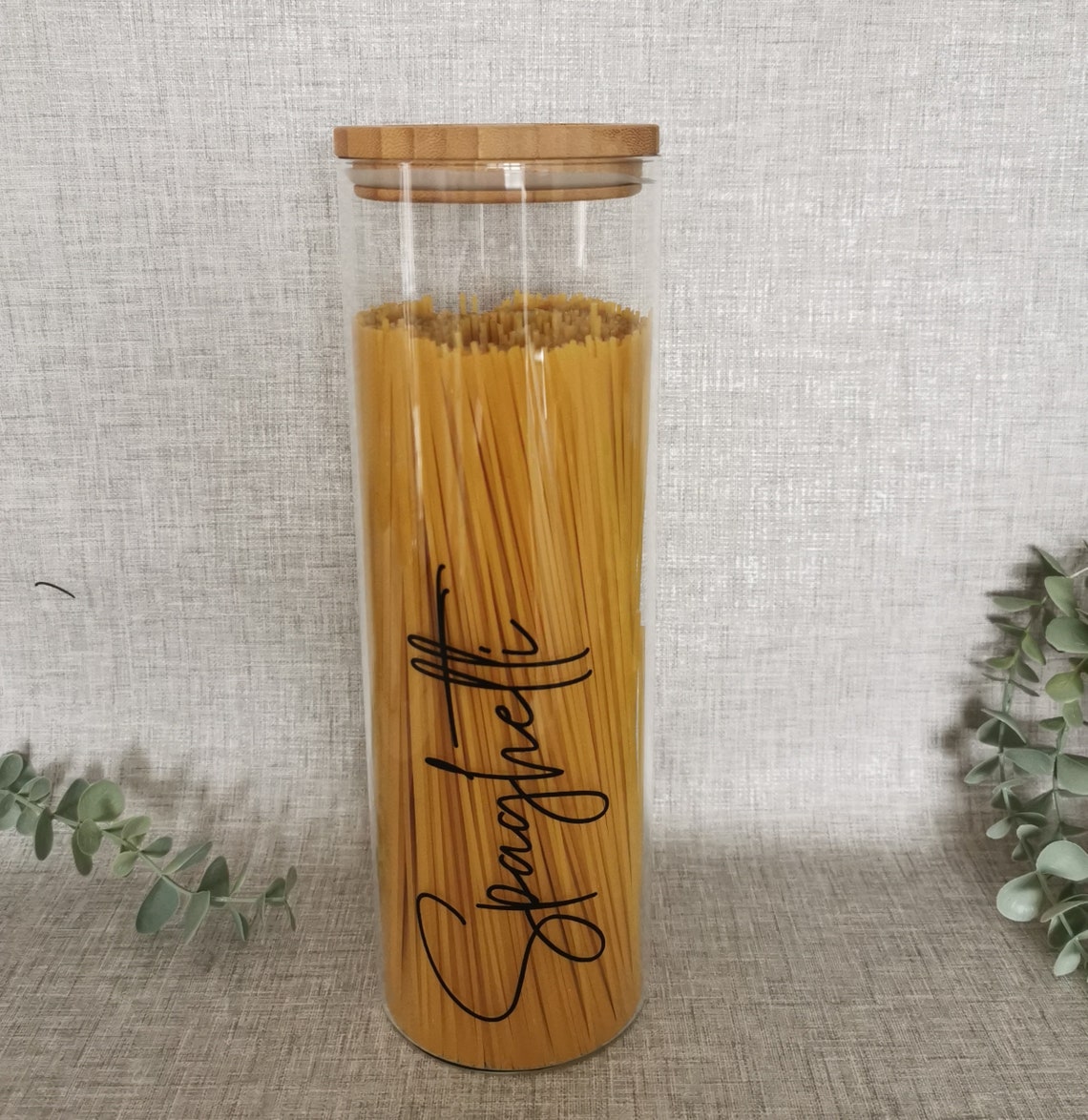 Glass Spaghetti Pasta Jar Cereal Baking 2 Litre 2000ml Etsy UK